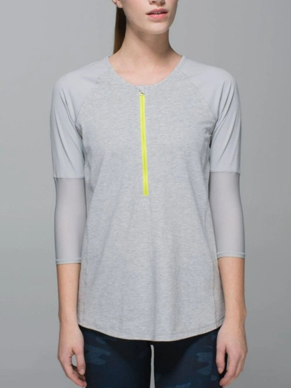Lululemon Clip In Long Sleeve Top Heathered Silver Spoon Gray Size M 8 Estimate